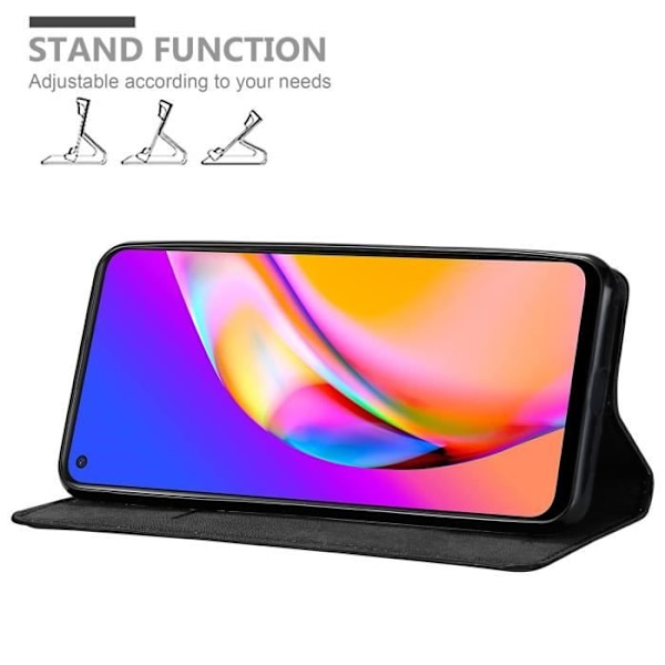 Fodral för Oppo A94 5G i NIGHT BLACK Cadorabo Cover Protection magnetisk stängning NATTSVART