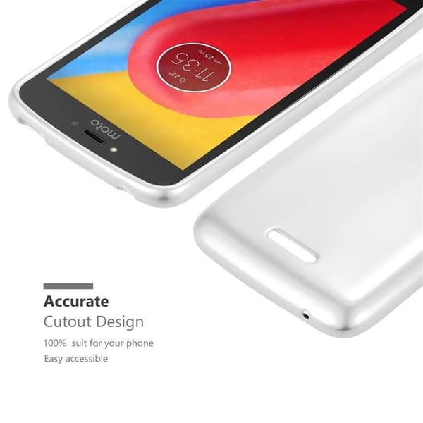 Skyddsskal för Motorola MOTO C PLUS Skyddsskal i MATTSILVER Metallic Design Grå