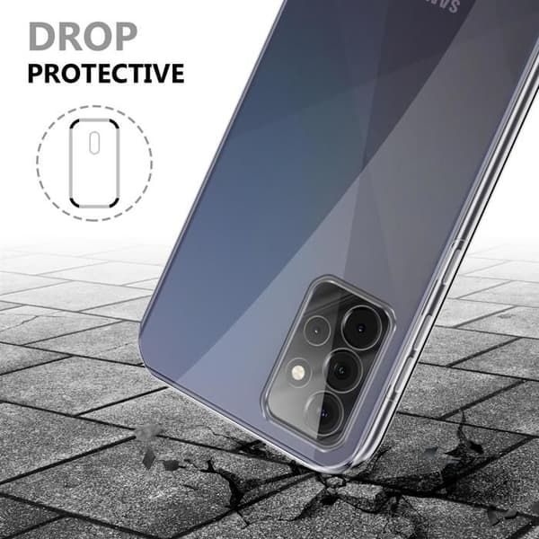 Transparent skydd för Samsung Galaxy A72 4G / 5G, helskydd Vit
