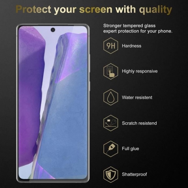 Härdat glasskärm för Samsung Galaxy NOTE 20 Skyddsfilm i HÖGT TRANSPARENT Härdat härdat glas Transparent