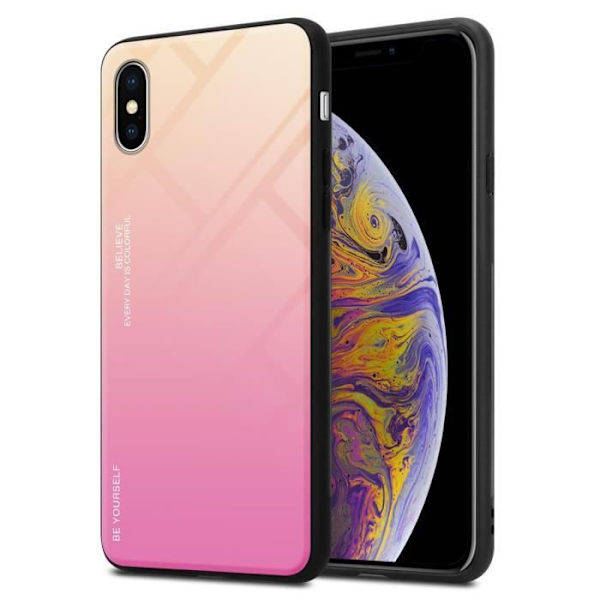 Fodral för Apple iPhone XS MAX Fodral i GUL - ROSA Fodral Skyddsskydd tvåfärgad TPU Gul, Rosa