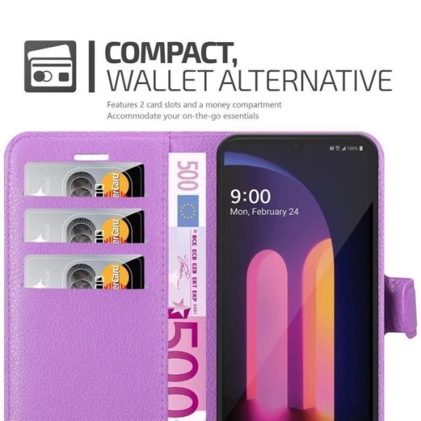 Etui för LG V60 ThinQ - CADORABO - Orkidé Violett - Syntetläder - Magnetstängning - Ställfunktion Orkidévioler