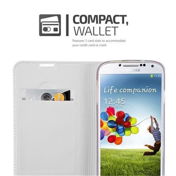 Flip-fodral för Samsung Galaxy S4 Fodral i KLASSISK SILVER Plånbok Stötsäker Grå