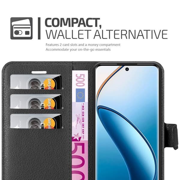 Etui för Realme 12 Pro i JETSVART Svart