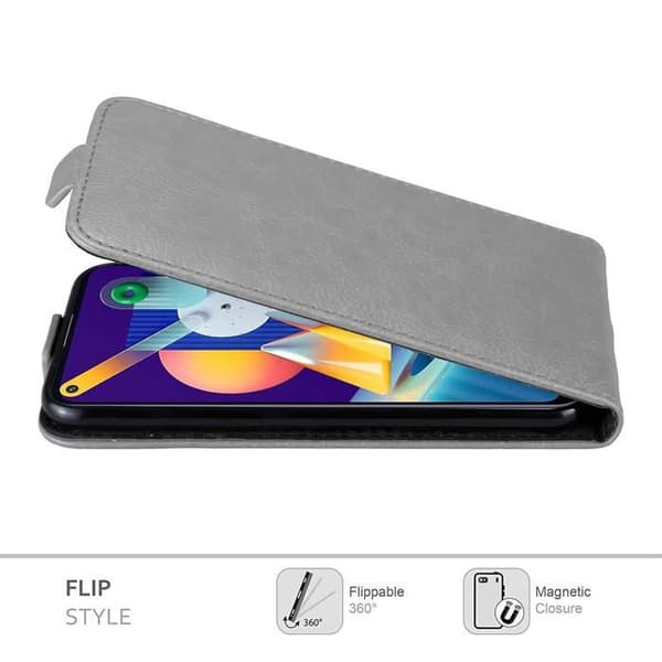 Etui för Samsung Galaxy A11 / M11 Flip Case i TITAN GRÅ Skydd Grå