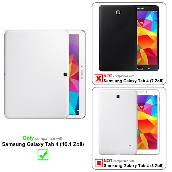 Etui för Samsung Galaxy Tab 4 (10.1 tum) Fodral i LILA Hölje Skydd Plånbok Wallet Lila