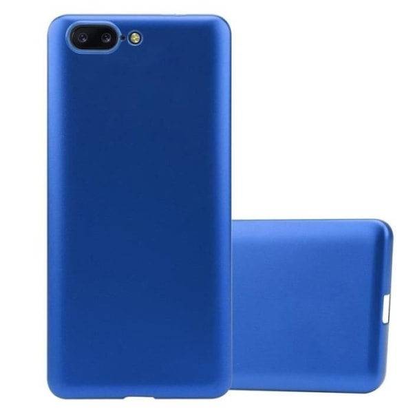 Cadorabo-fodral fungerar med OnePlus 5 i METALLIC BLUE - Stötsäker och reptålig TPU-silikonhölje - Ultratunt skyddande