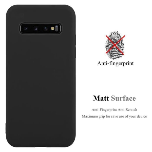 Fodral till Samsung Galaxy S10 PLUS i CANDY BLACK Cadorabo Cover Protection Silikon TPU-fodral