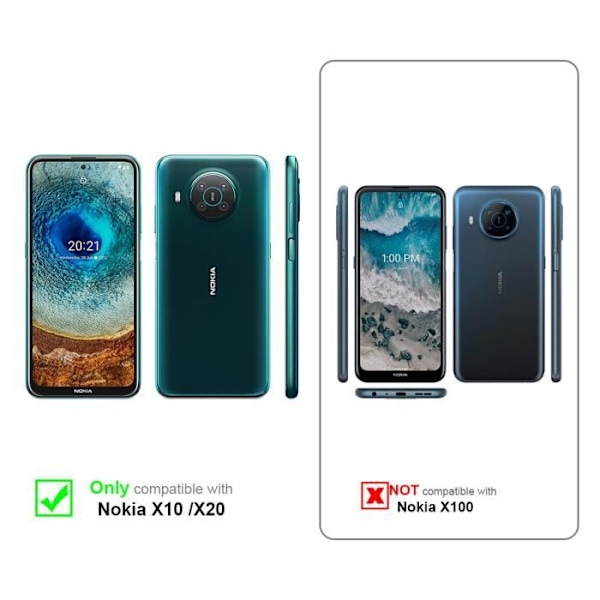 Coque för Nokia X10/X20 - CADORABO - Blommönster - Syntetläder - Ställfunktion - Fuld skydd Rosa blommig
