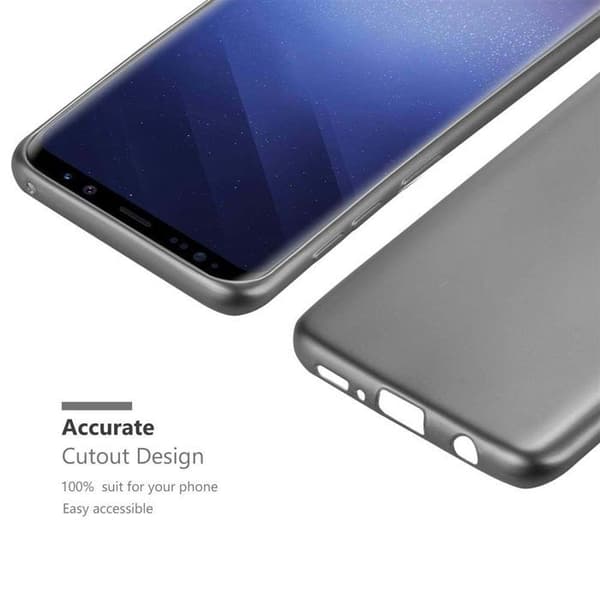 Skyddsfodral för Samsung Galaxy S9, skyddsfodral i MATTS GRÅ METALLISK design Grå