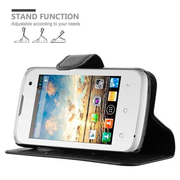 Fodral för WIKO CINK PLUS i JET BLACK Svart