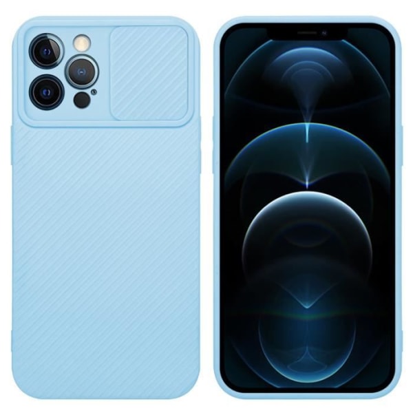 Fodral till Apple iPhone 12 PRO MAX Candy Ljusblå Fodral Skal Silikon TPU och kameraskydd