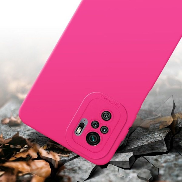 Skydd i silikon TPU flexibelt fodral för Xiaomi RedMi NOTE 10 4G / RedMi NOTE 10S i FLUID HOTPINK. Rosa