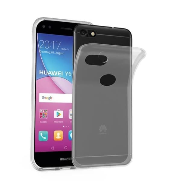 Transparent stötsäker silikonfodral för Huawei Y6 PRO 2017 Vit