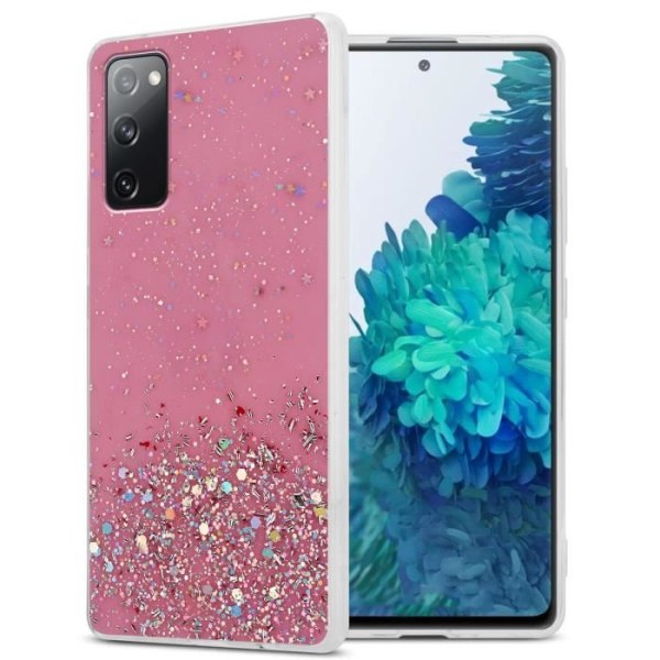 Coque - CADORABO - Samsung Galaxy S20 FE - Rosa - Paillettes - Skydd i silikon TPU Rosa