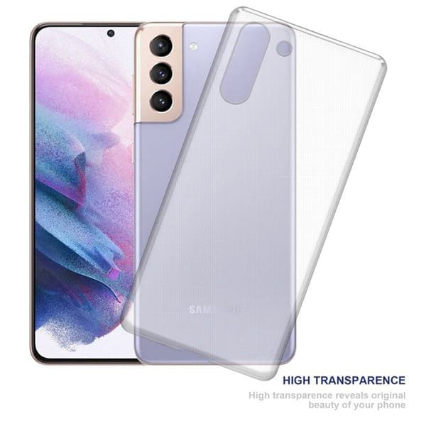 Transparent stötsäker silikonfodral för Samsung Galaxy S22 PLUS Vit