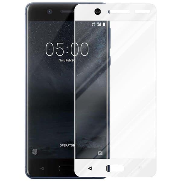 Helt härdat skärmskydd för Nokia 5 2017 Vit