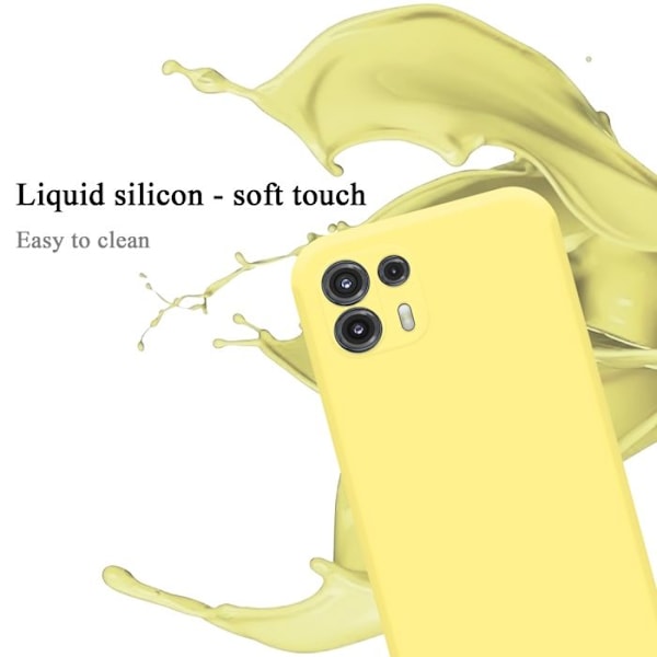 Coque för Motorola EDGE 20 LITE / FUSION Fodral i LIQUID GUL Etui Case Cover Skydd i Silicon TPU telefon mobil Gul