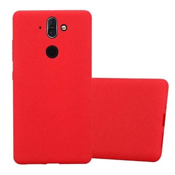Skyddande skal - CADORABO - Nokia 8 Sirocco - FROST RÖD - Silikon TPU - Tunn och lätt design FROST RÖD