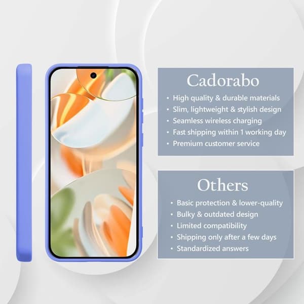 Skal för Google Pixel 9 PRO Stötabsorberande i LIQUID LIGHT PURPLE Violett
