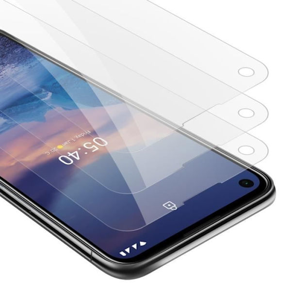 3x skärmskydd i härdat glas för Nokia 5.4 Skyddsfilm gjord av HÖGT TRANSPARENT härdat härdat glas Vit