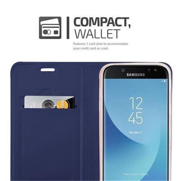 Flip-fodral för Samsung Galaxy J5 2017 i MÖRKBLAU CLASSY Plånbok Stötsäker Blå