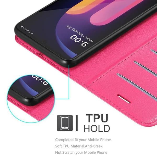 Etui för LG V60 ThinQ i SOCKERROSA Ros