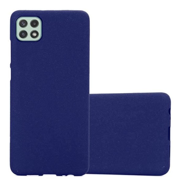 Skyddshölje - CADORABO - Samsung Galaxy A22 5G - Silikon TPU - Mörk Frostblå - Tunn och lätt design Frost Blå Mörk