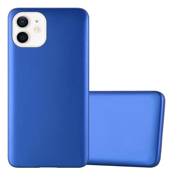 Skyddsskal till iPhone 12 Mini i metallisk blå matt design Blå