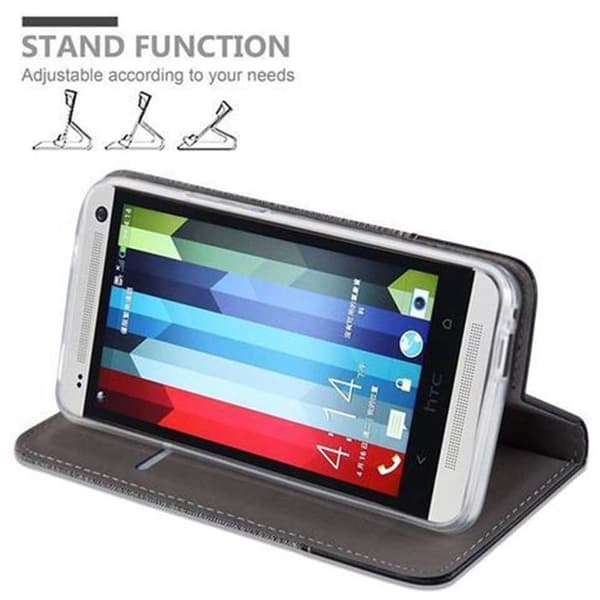 Skyddsfodral för HTC ONE M7 i GRÅSVART Stötskyddande Etui Grå