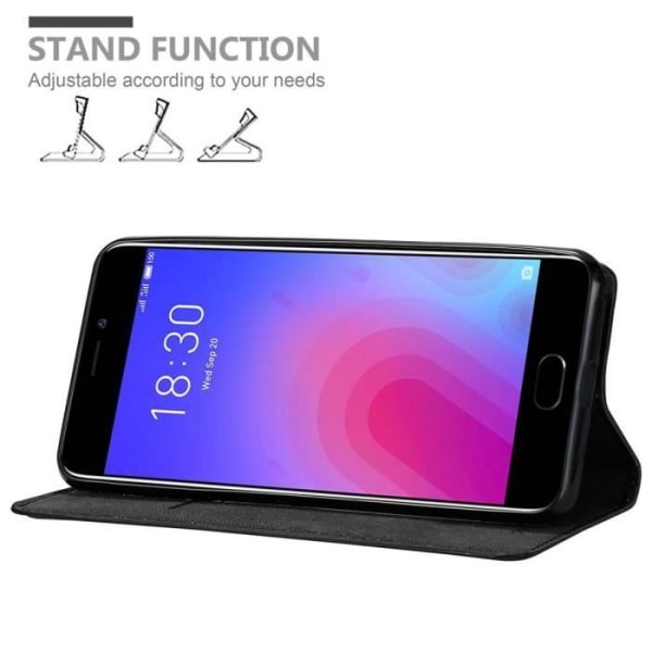 Fodral till MEIZU M6 i BLACK NIGHT Cadorabo Cover Protection magnetisk stängning