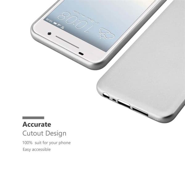 Skyddsfodral för HTC ONE A9 Skyddsfodral i MATTSILVER Metallic Design Grå
