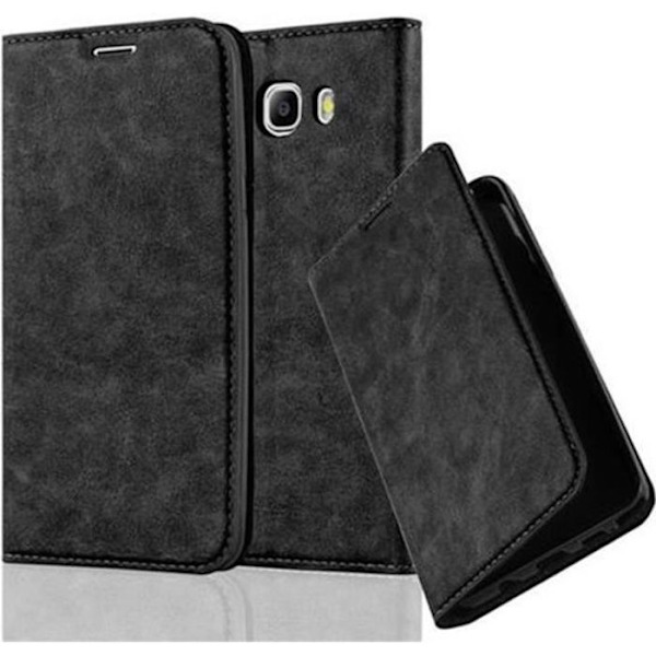 Samsung Galaxy J7 2016 (6) Fodral i NIGHT BLACK från Cadorabo (INVISIBLE MAGNETIC CLOSURE Design) Fullt skyddsfodral med