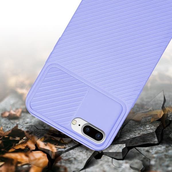 Skal för iPhone 7 PLUS / 7S PLUS / 8 PLUS i godis-lila med skydd för kameran Violett