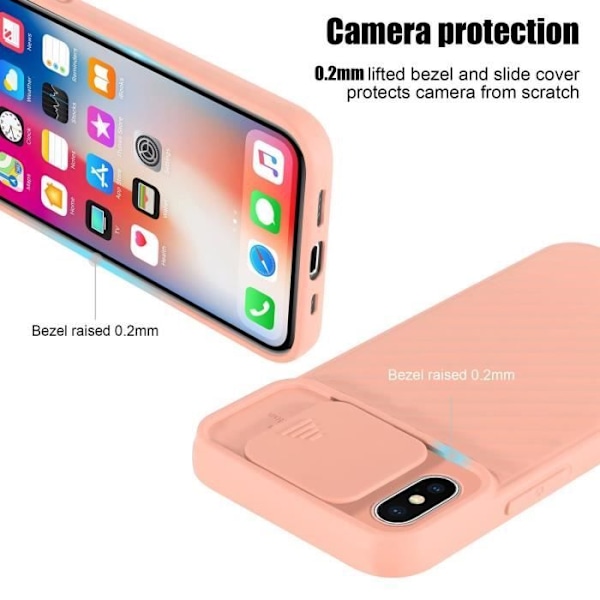 Coque - CADORABO - iPhone XS MAX - Silikon TPU - Skydd för kameran - Tunn och lätt design Röd