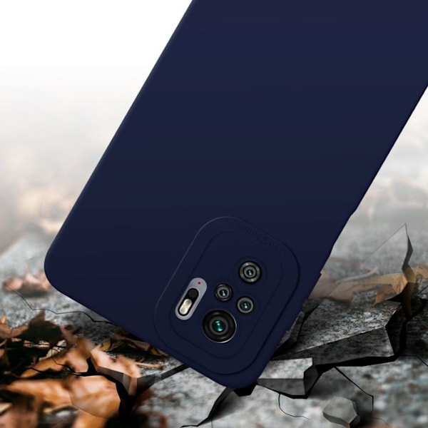 Skyddsfodral för Xiaomi RedMi NOTE 10 4G / RedMi NOTE 10S i MÖRKT BLÅT FLUID Hölje Etui Fodral i flexibelt TPU-silikon Skydd Blå