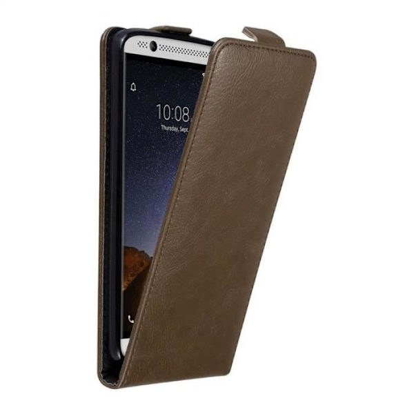 Flip-fodral - CADORABO - ZTE Axon 7 - Läderimitation - Brun - Magnetstängning kastanj