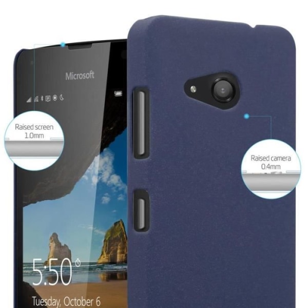 Cadorabo Fodral till Nokia Lumia 550 - i FROSTY BLUE - Slag- och reptålig hårdplastfodral