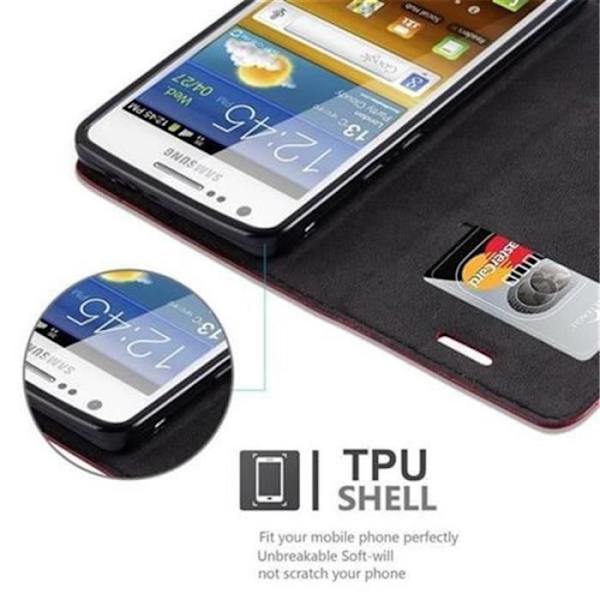 Cadorabo Samsung Galaxy S2 / S2 PLUS Fodral RÖD Osynlig MAGNETISK STÄNGNING Fodral Skydd Stöder Stand Card Slot