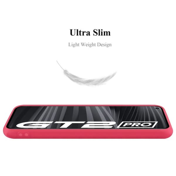 Skyddsskal för Realme GT 2 PRO CANDY RÖD Stötsäker Silikon Röd