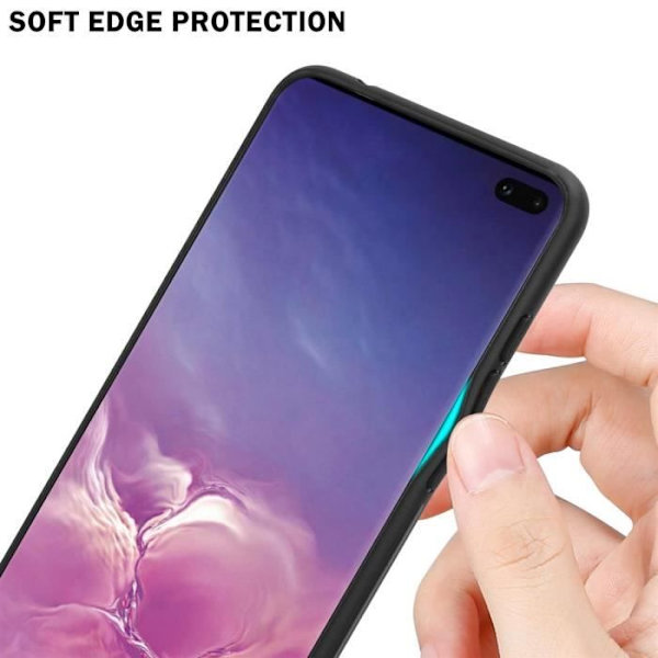 Coque - CADORABO - Samsung Galaxy S10 PLUS - TPU-skydd - Bicolor - Trendig design ROSA, BLÅ