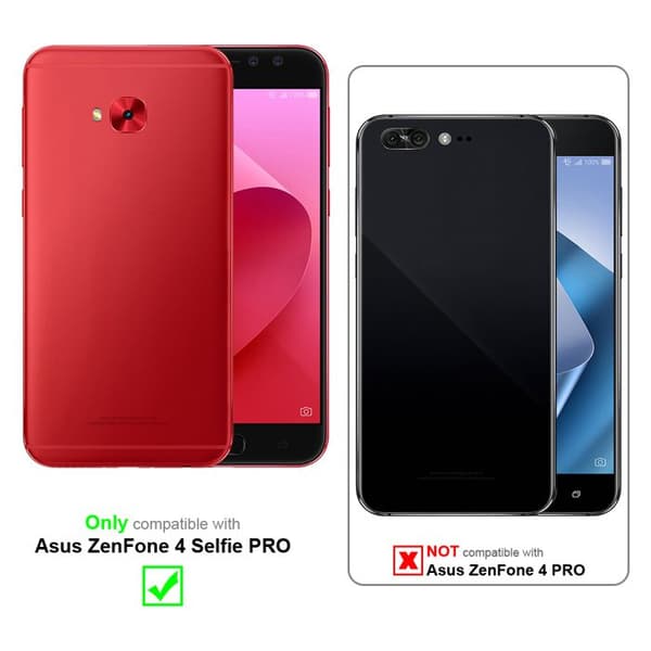 Cadorabo Fodral till Asus ZenFone 4 Selfie PRO i FULLTRANSPARENT Vit