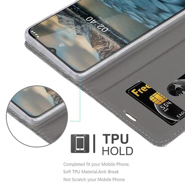 Skyddsfodral för Nokia 2.4 i LJUST GRÅTT BRUNT Etui Case Skydd Grå