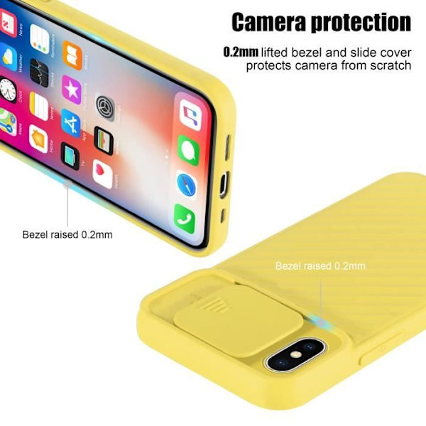 Fodral till Apple iPhone XR Matt Gul Fodral Silikon TPU och kameraskydd