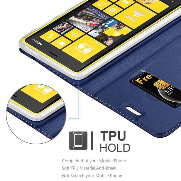 Flip-fodral för Nokia Lumia 920 i MÖRKBLAU CLASSY Plånbok Stötsäker Blå