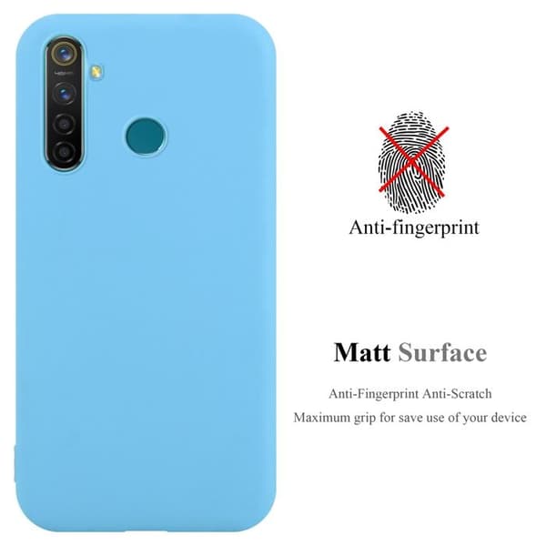 Skyddsfodral för Realme 5 PRO / Realme Q CANDY BLÅ Stötsäker Silikon Blå