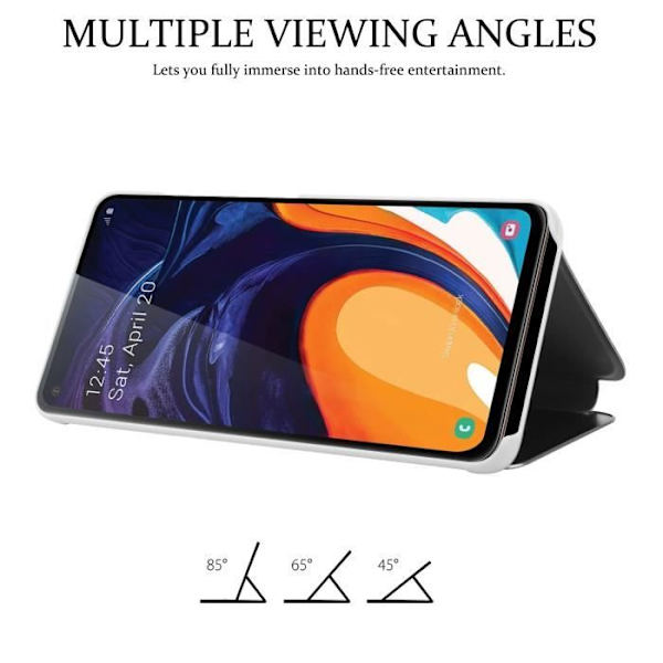 Etui Cadorabo för Samsung Galaxy A60/M40 i Agat Silver med Clear View-funktion och 360-graders skydd Silver agat