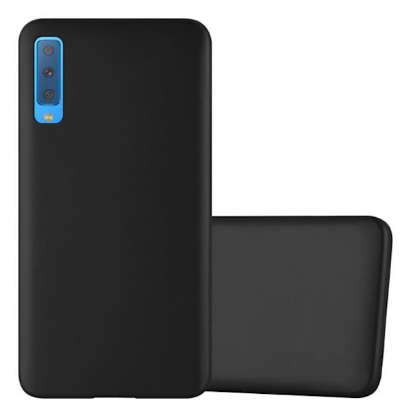 Coque - CADORABO - Samsung Galaxy A7 2018 - Skydd i TPU-silikon - Tunn design - Svart färg Svart