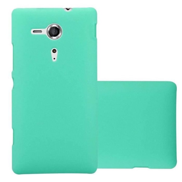 Fodral till Sony Xperia SP i FROSTY GREEN Hard Case Cover Cadorabo Cover Frosted Look Protection Cover