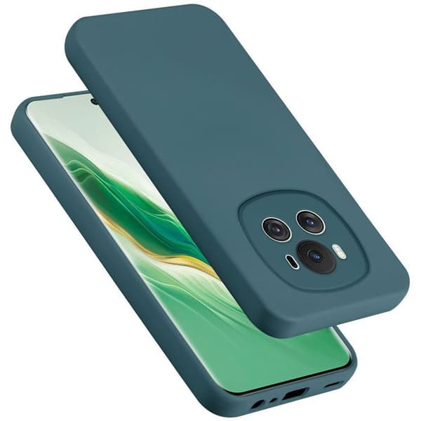 Skyddande skal för Honor Magic 6 Stötsäker i LIQUID GREEN Grön